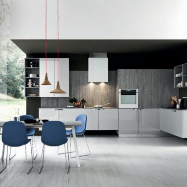Cesar Ariel Kitchen in Eco-Gloss and Oak
