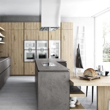 Cesar Cloe Kitchen in Eco-Cement and Oak
