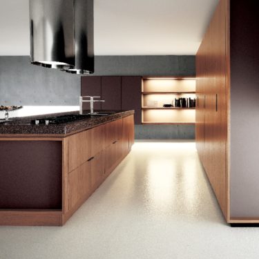 Cesar Yara Kitchen in Lacquer and Walnut