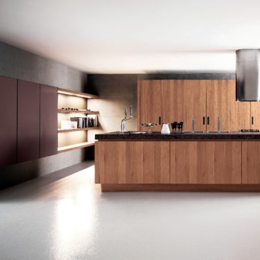 Cesar Yara Kitchen in Lacquer and Walnut