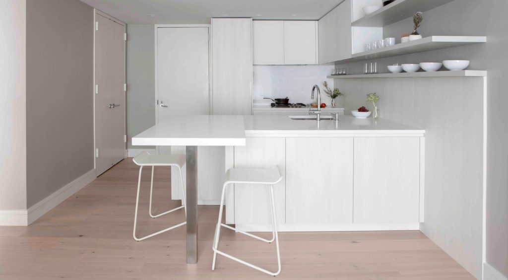Cesar Designer Kitchen In White Lacquer Midtown NYC